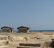 Egiptas. Akemniniai stovyklos namai netoli Marsa Alamo