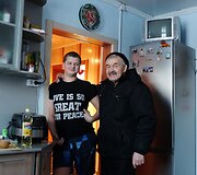 Vladas Gustas su anūku Maksimu