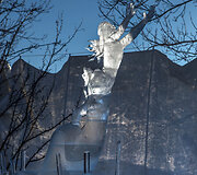 Festivalio &bdquo;Ice on Whyte&ldquo; dalyvių skulptūros