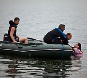 Moteris nuo kranto buvo nuplaukusi apie 500 metrų