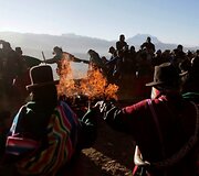 Bolivijoje paminėta ilgiausia metų naktis