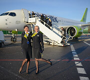 Pirmojo skrydžio su &bdquo;Bombardier CS300&ldquo; akimirkos