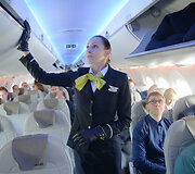 Pirmojo skrydžio su &bdquo;Bombardier CS300&ldquo; akimirkos