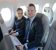 Pirmojo skrydžio su &bdquo;Bombardier CS300&ldquo; akimirkos
