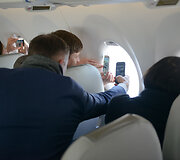 Pirmojo skrydžio su &bdquo;Bombardier CS300&ldquo; akimirkos