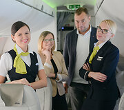 Pirmojo skrydžio su &bdquo;Bombardier CS300&ldquo; akimirkos