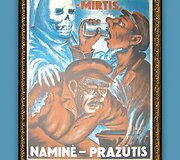 Vienas i&scaron; plakatų, raginantis negerti.