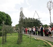 &Scaron;iaudų ir nendrių skultptūros bus sudegintos