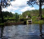 Ekspedicijos dalyvių plaukimas Ūlos upe