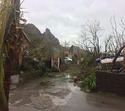 &Scaron;v. Bortolomėjaus sala po ją nusiaubusio uragano Irma