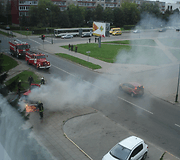 Klaipėdoje degė automobilis.