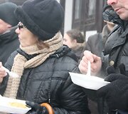 Užgavėnių &scaron;ventės svečiai vai&scaron;inti ir ko&scaron;e. 