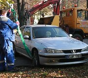 Vienas automobilis nesulaukė vairuotojo ir buvo i&scaron;vežtas techninės pagalbos automobilio.