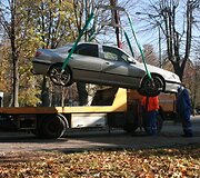 Vienas automobilis nesulaukė vairuotojo ir buvo i&scaron;vežtas techninės pagalbos automobilio.