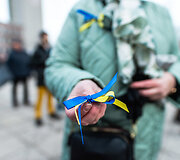 Klaipėdiečiai i&scaron;rei&scaron;kė solidarumą su ukrainiečiais.