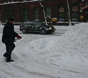 Klaipėdoje savaitgalį gerokai prisnigo ir pripustė