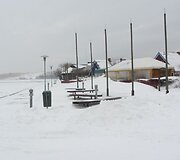 Sniegas užklojo tykiąją Nidą