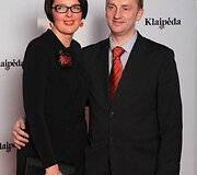 &bdquo;Klaipėdos keleivinio transporto&ldquo; vadovas Gintaras Neni&scaron;kis su žmona Jurgita