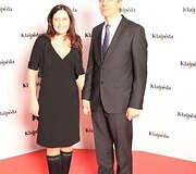 Klaipėdos uosto direkcijos vadovas Arvydas Vaitkus su antrąja puse