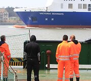 Pakeliui į Klaipėdą užsidegė keltas &bdquo;Victoria Seaways&ldquo;