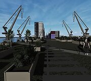 VDA komandos vizualizacijos, kaip turėtų būti plėtojamas Vitės kvartalas ir Žiemos uostas. 