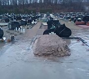 Kartenos, Kretingos rajone, kapinės ėmė skęsti