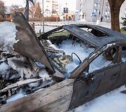 Gargžduose naktį  degė automobilis