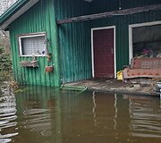 Užlieta sodyba Žalgirių kaime