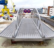 Vakarų laivų gamykloje pagamintas unikalus tiltas