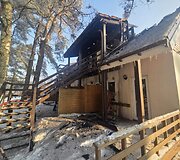 Gaisro vietoje Pervalkoje, viloje &bdquo;Nendrė&ldquo;