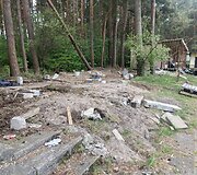 Mediniai nameliai &Scaron;ventosios bažnyčios pa&scaron;onėje 