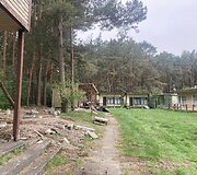 Mediniai nameliai &Scaron;ventosios bažnyčios pa&scaron;onėje 