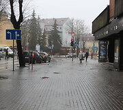 Klaipėdoje sniego krūvas keičia balos
