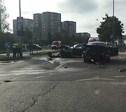 &bdquo;BMW&ldquo; ir &bdquo;Volvo&ldquo; avarija Vilniuje