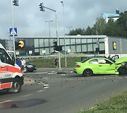 &bdquo;BMW&ldquo; ir &bdquo;Volvo&ldquo; avarija Vilniuje