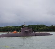 Į Klaipėdą atplaukė povandeninis Vokietijos karo laivas 