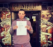 D.Djačkovas ir jo i&scaron;pie&scaron;tos tatuiruotės
