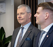 Kauno miesto poliklinikos vadovas Paulius Kibi&scaron;a ir  &Scaron;ilainių padalinio vadovas Svajūnas Masaitis