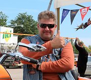 Vienas pagrindinių festivalio organizatorių, pats baikeris Vaidas &Scaron;imaitis