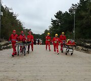 Greitosios pagalbos medikai Palangoje surengė žaidynes, kurių metu mokosi įvairiose situacijose gelbėti žmones.