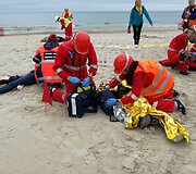 Greitosios pagalbos medikai Palangoje surengė žaidynes, kurių metu mokosi įvairiose situacijose gelbėti žmones.