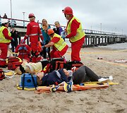 Greitosios pagalbos medikai Palangoje surengė žaidynes, kurių metu mokosi įvairiose situacijose gelbėti žmones.