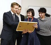 Apdovanoti Jūros &scaron;ventės eisenos dalyviai.