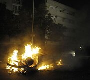 Prancūzijos sostinėje degė automobiliai