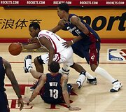 &bdquo;Rockets&ldquo; ir &bdquo;Cavaliers&ldquo; rungtynių akimirkos