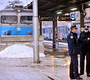 Keleivinis traukinys po susidūrimo