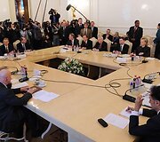 Susitikime vyksta Rusijos URM svečių namuose Maskvoje