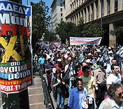 Graikijoje vyksta protestai