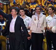 J.M.Santosas pakeis dvi kadencijas baigusį prezidentą Alvaro Uribe 