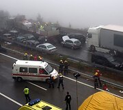 Masinė avarija dėl tir&scaron;to rūko